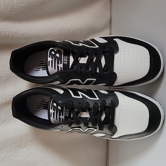 Men's New Balance 480 White/Black , Size 10.5, NWT - Picture 2 of 12
